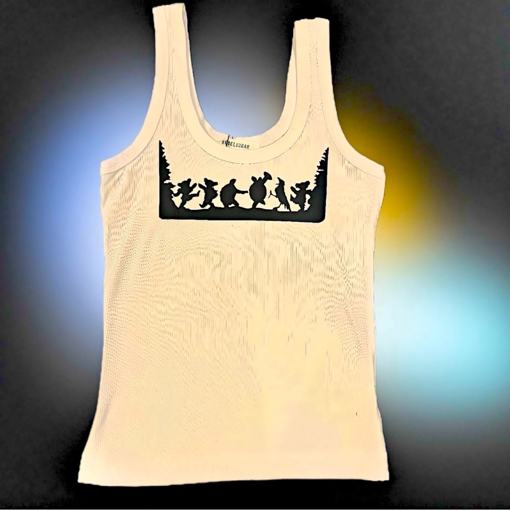 NWT GRATEFUL DEAD Moondance Vinyl Women’s White Tank-top XS.